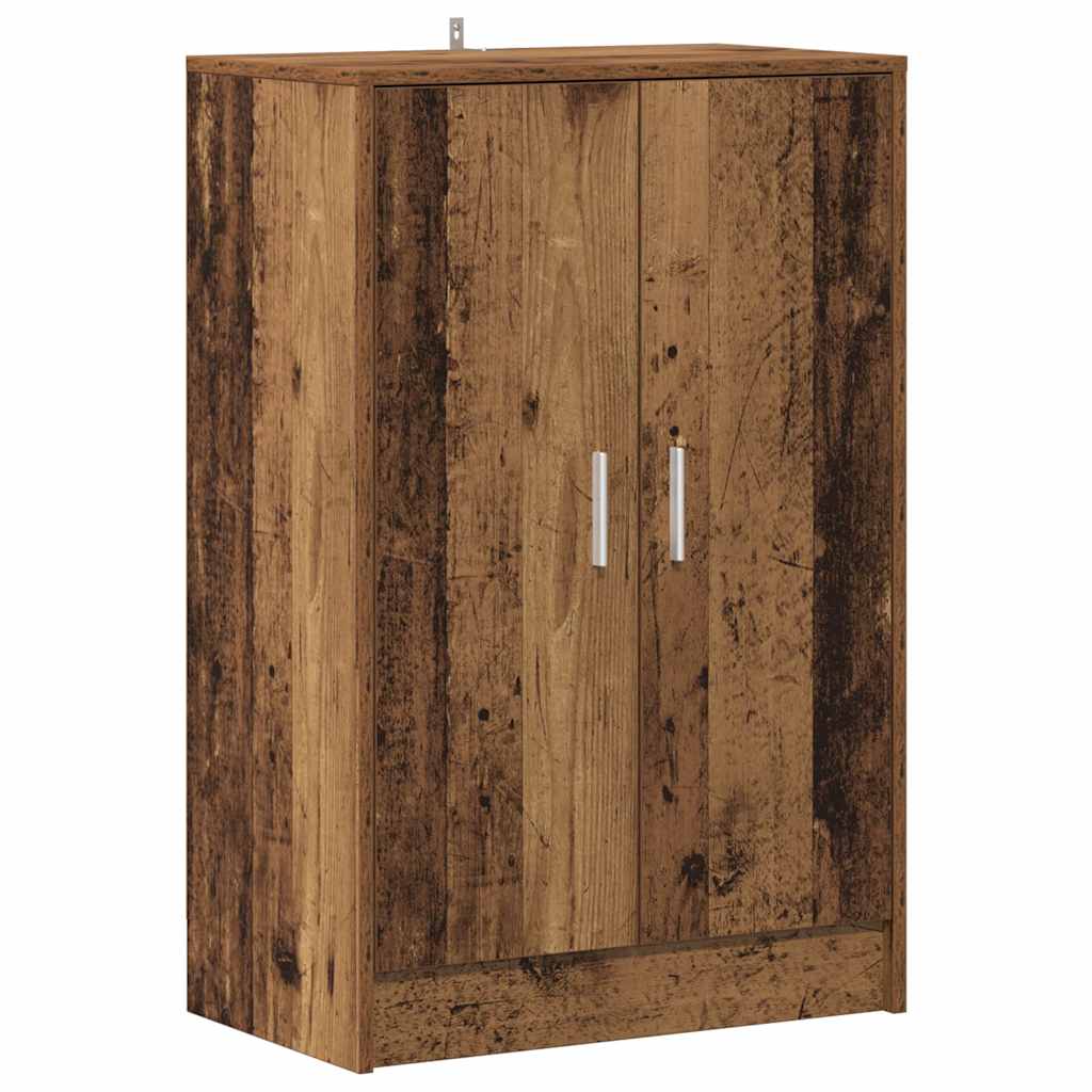 Schoenenkast 60x35x92 cm bewerkt hout oud houtkleurig is nu te koop bij PeponiXL, paradijselijk wonen!