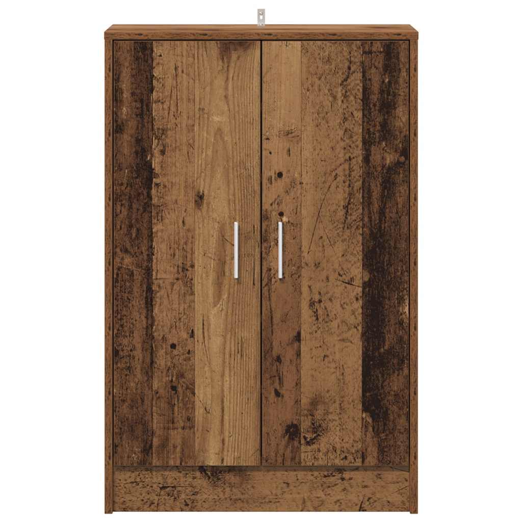 Schoenenkast 60x35x92 cm bewerkt hout oud houtkleurig is nu te koop bij PeponiXL, paradijselijk wonen!