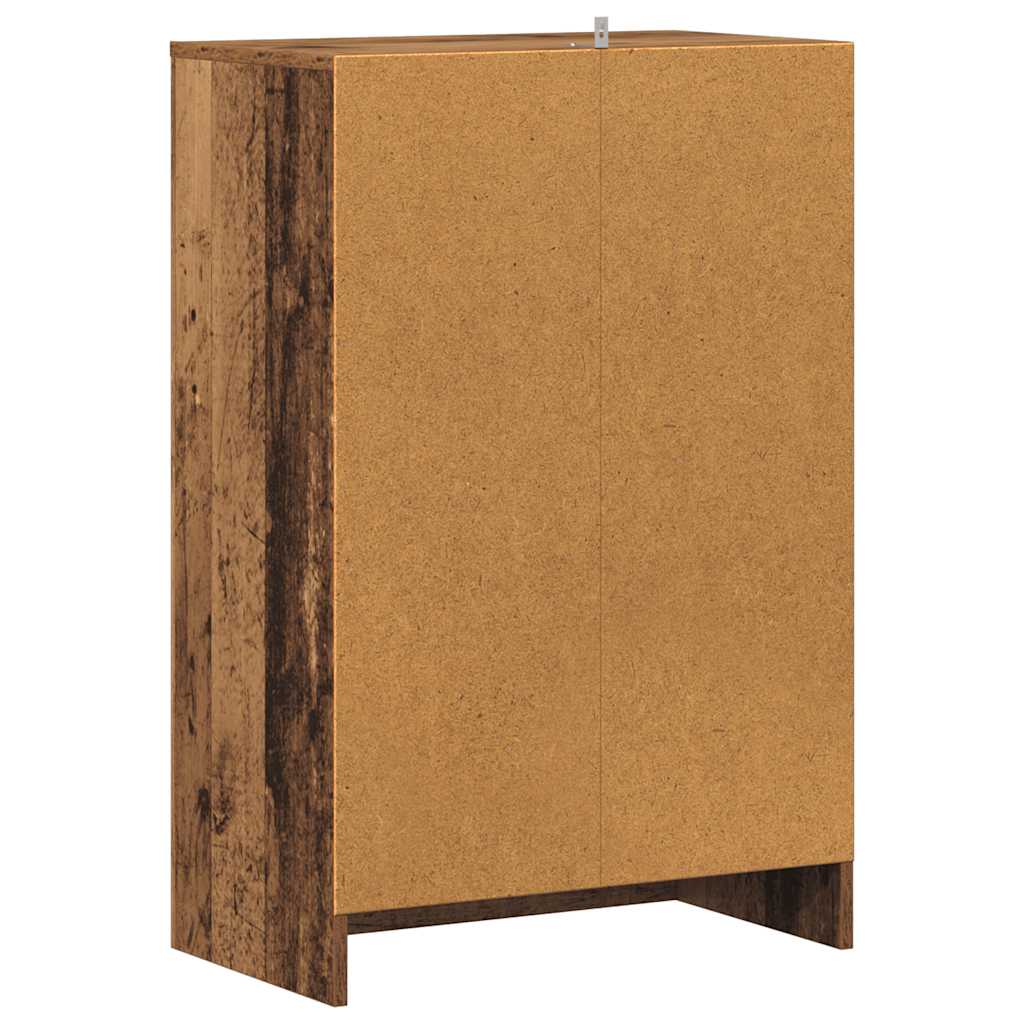 Schoenenkast 60x35x92 cm bewerkt hout oud houtkleurig is nu te koop bij PeponiXL, paradijselijk wonen!
