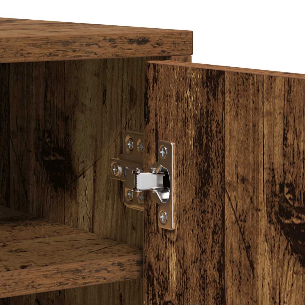 Schoenenkast 60x35x92 cm bewerkt hout oud houtkleurig is nu te koop bij PeponiXL, paradijselijk wonen!