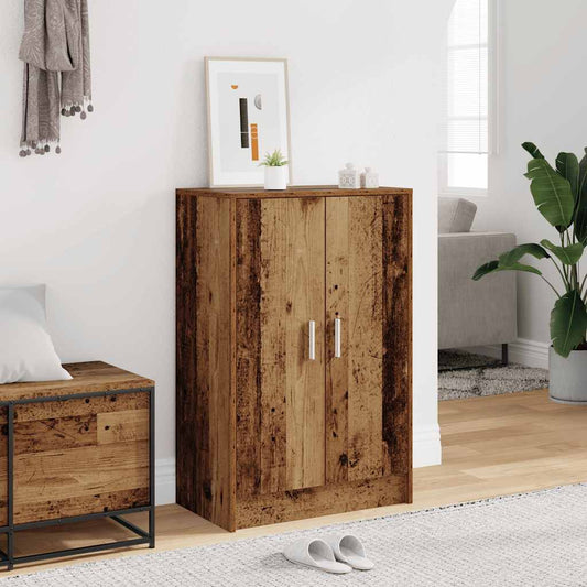 Schoenenkast 60x35x92 cm bewerkt hout oud houtkleurig is nu te koop bij PeponiXL, paradijselijk wonen!