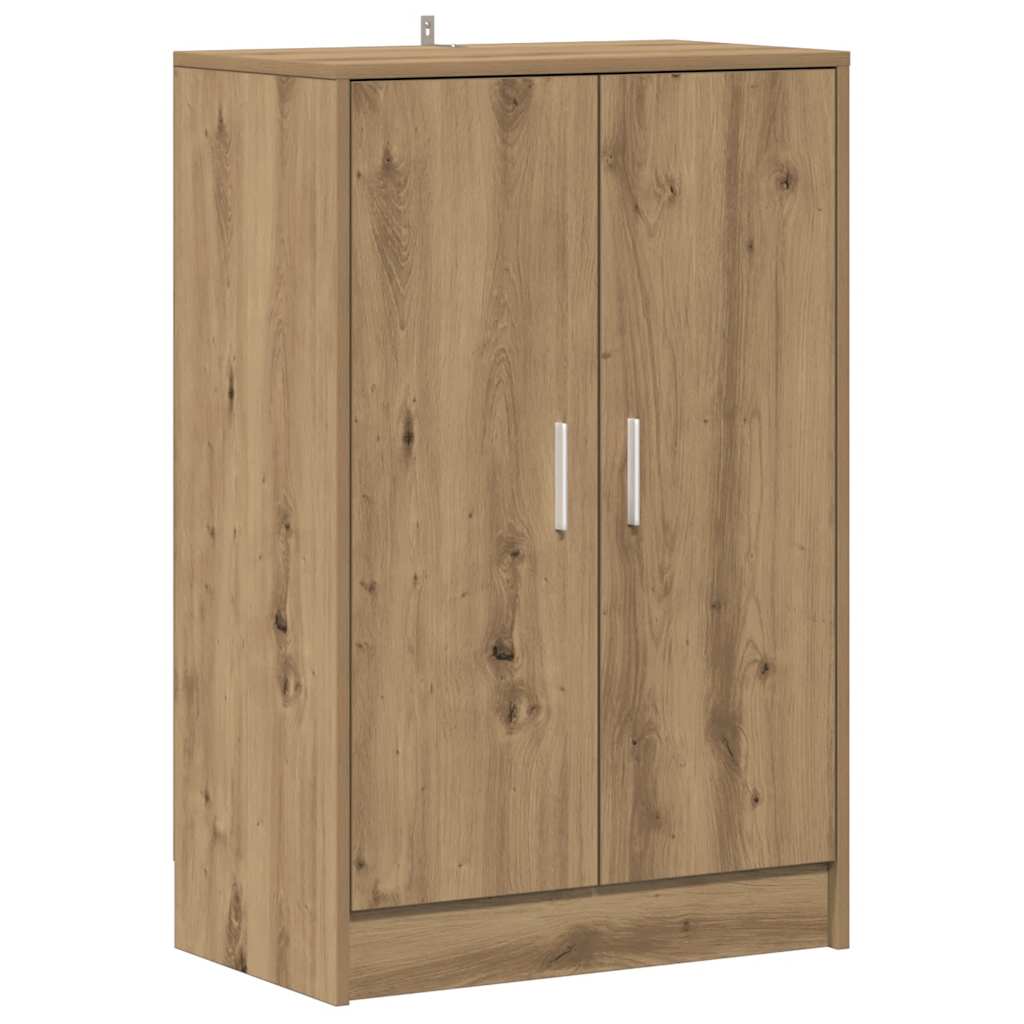 Schoenenkast 60x35x92 cm bewerkt hout artisanaal eikenkleur is nu te koop bij PeponiXL, paradijselijk wonen!