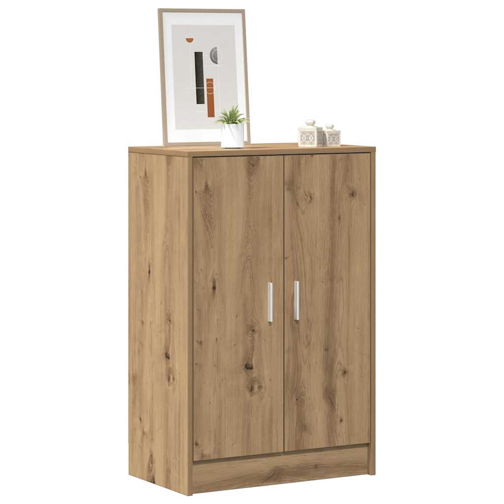 Schoenenkast 60x35x92 cm bewerkt hout artisanaal eikenkleur is nu te koop bij PeponiXL, paradijselijk wonen!