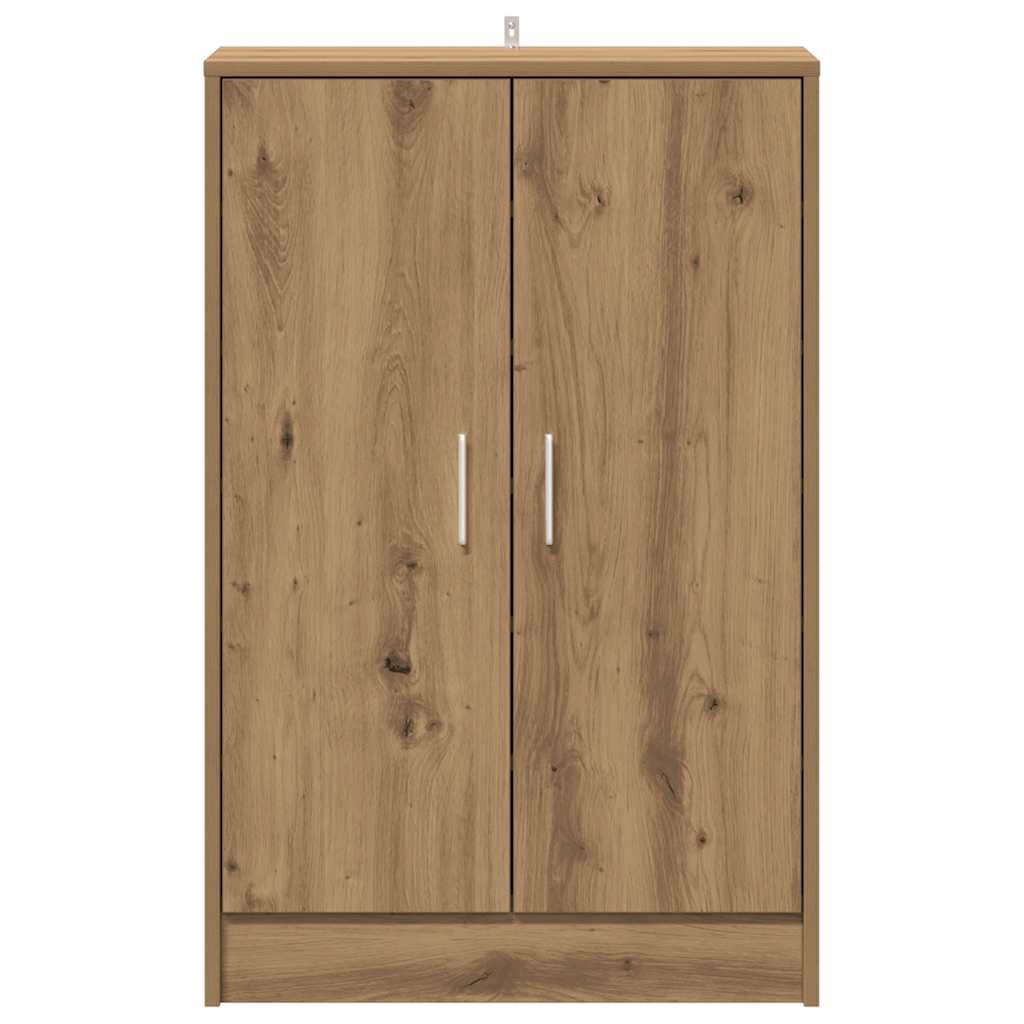 Schoenenkast 60x35x92 cm bewerkt hout artisanaal eikenkleur is nu te koop bij PeponiXL, paradijselijk wonen!