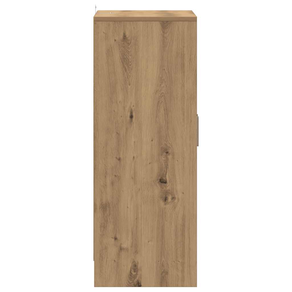Schoenenkast 60x35x92 cm bewerkt hout artisanaal eikenkleur is nu te koop bij PeponiXL, paradijselijk wonen!