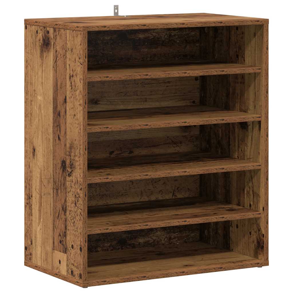 Schoenenkast 60x35x70 cm bewerkt hout oud houtkleurig is nu te koop bij PeponiXL, paradijselijk wonen!