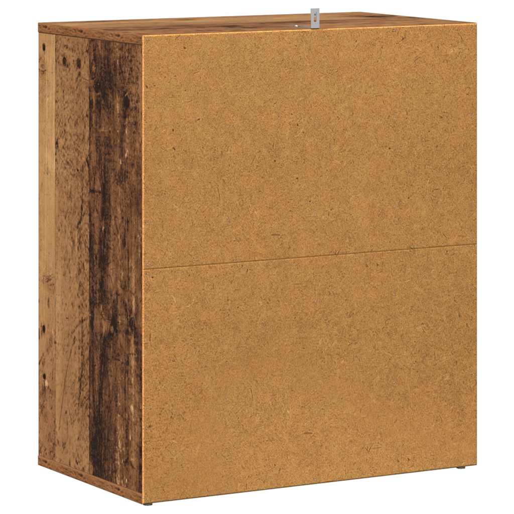 Schoenenkast 60x35x70 cm bewerkt hout oud houtkleurig is nu te koop bij PeponiXL, paradijselijk wonen!