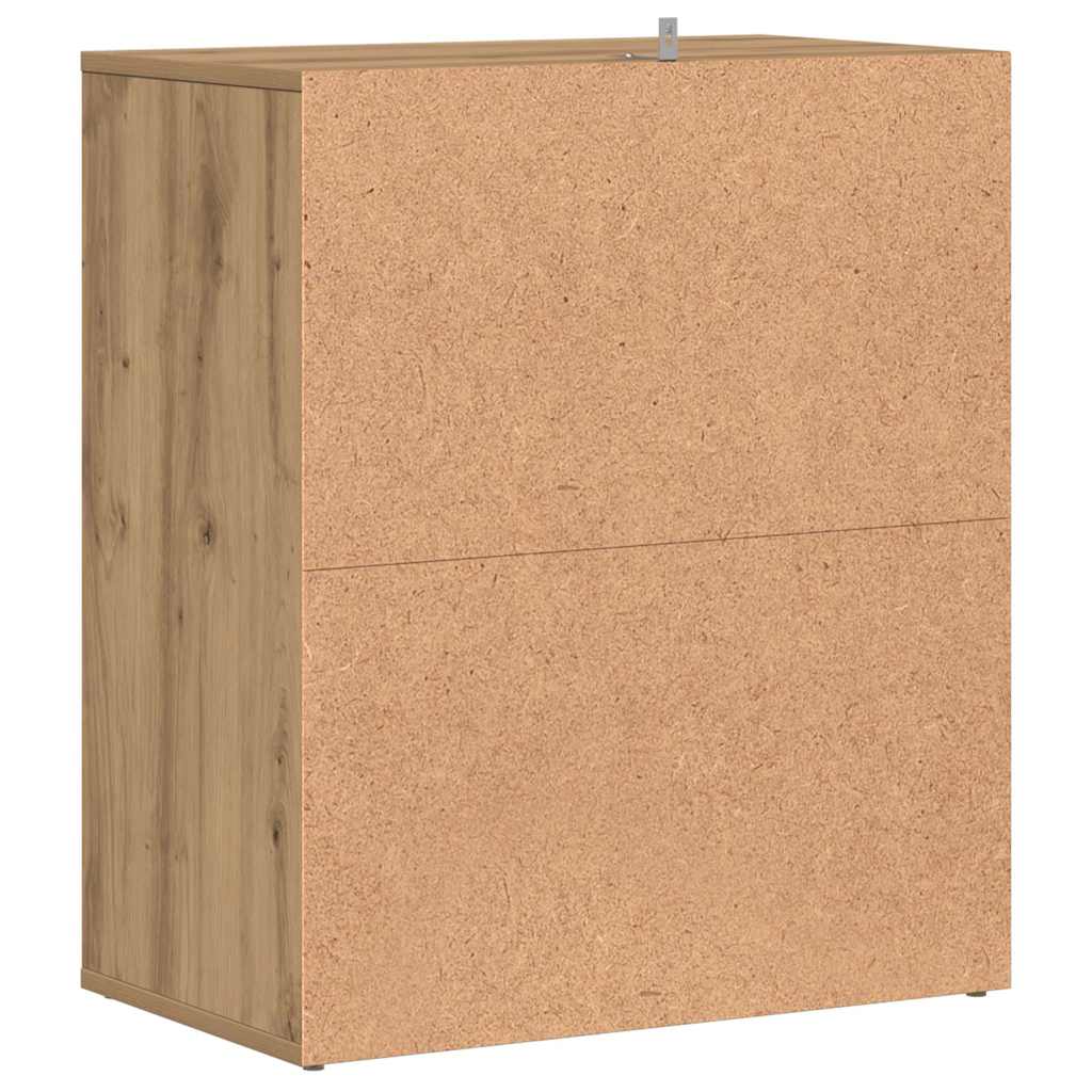 Schoenenkast 60x35x70 cm bewerkt hout artisanaal eikenkleur is nu te koop bij PeponiXL, paradijselijk wonen!