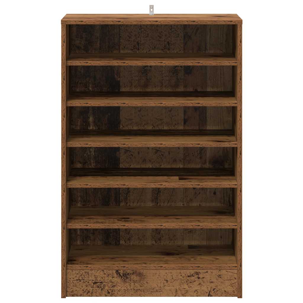 Schoenenkast 60x35x92 cm bewerkt hout oud houtkleurig is nu te koop bij PeponiXL, paradijselijk wonen!