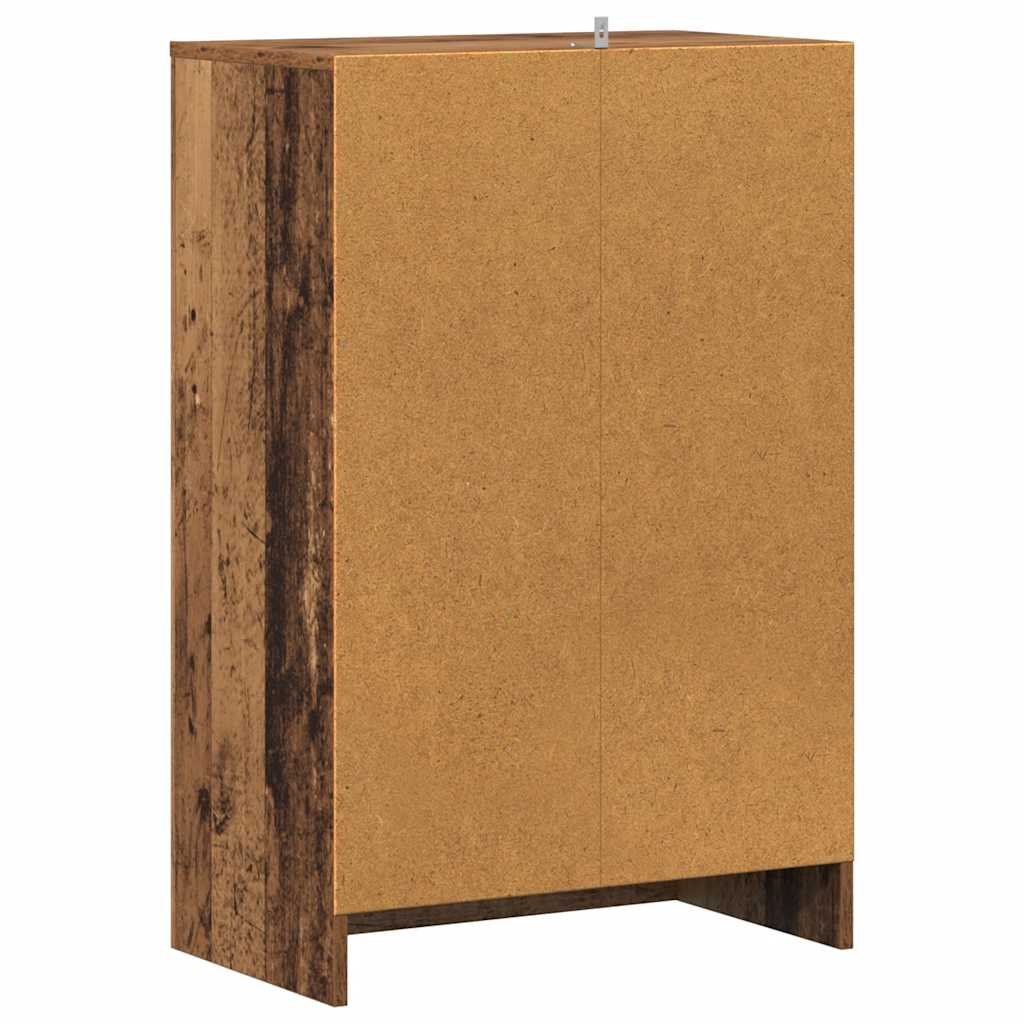 Schoenenkast 60x35x92 cm bewerkt hout oud houtkleurig is nu te koop bij PeponiXL, paradijselijk wonen!