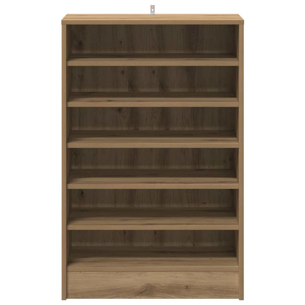 Schoenenkast 60x35x92 cm bewerkt hout artisanaal eikenkleur is nu te koop bij PeponiXL, paradijselijk wonen!