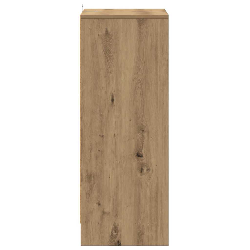 Schoenenkast 60x35x92 cm bewerkt hout artisanaal eikenkleur is nu te koop bij PeponiXL, paradijselijk wonen!
