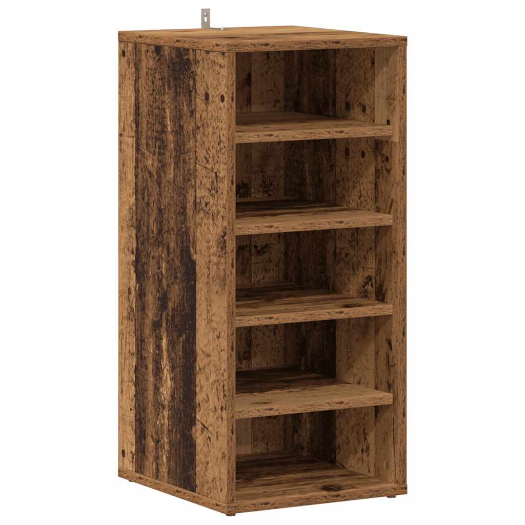 Schoenenkast 32x35x70 cm bewerkt hout oud houtkleurig is nu te koop bij PeponiXL, paradijselijk wonen!