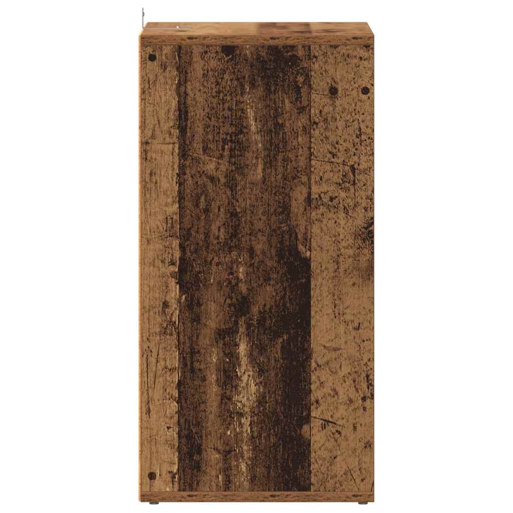 Schoenenkasten 2 st 32x35x70 cm bewerkt hout oud houtkleurig is nu te koop bij PeponiXL, paradijselijk wonen!