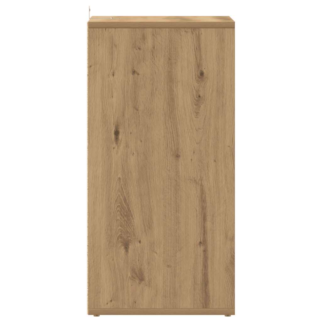 Schoenenkasten 2 st 32x35x70 cm bewerkt hout artisanaal eiken is nu te koop bij PeponiXL, paradijselijk wonen!