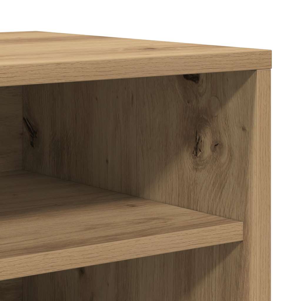 Schoenenkasten 2 st 32x35x70 cm bewerkt hout artisanaal eiken is nu te koop bij PeponiXL, paradijselijk wonen!
