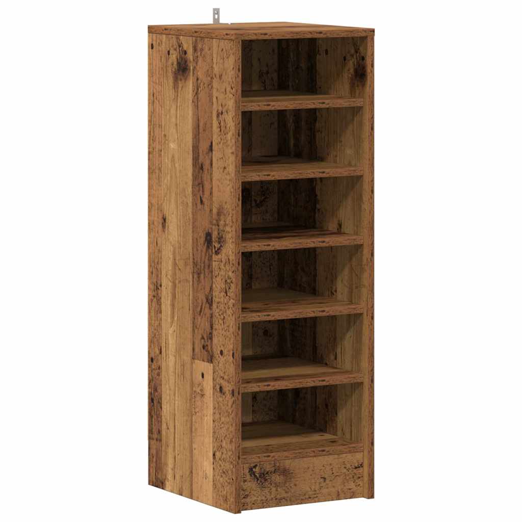 Schoenenkast 32x35x92 cm bewerkt hout oud houtkleurig is nu te koop bij PeponiXL, paradijselijk wonen!