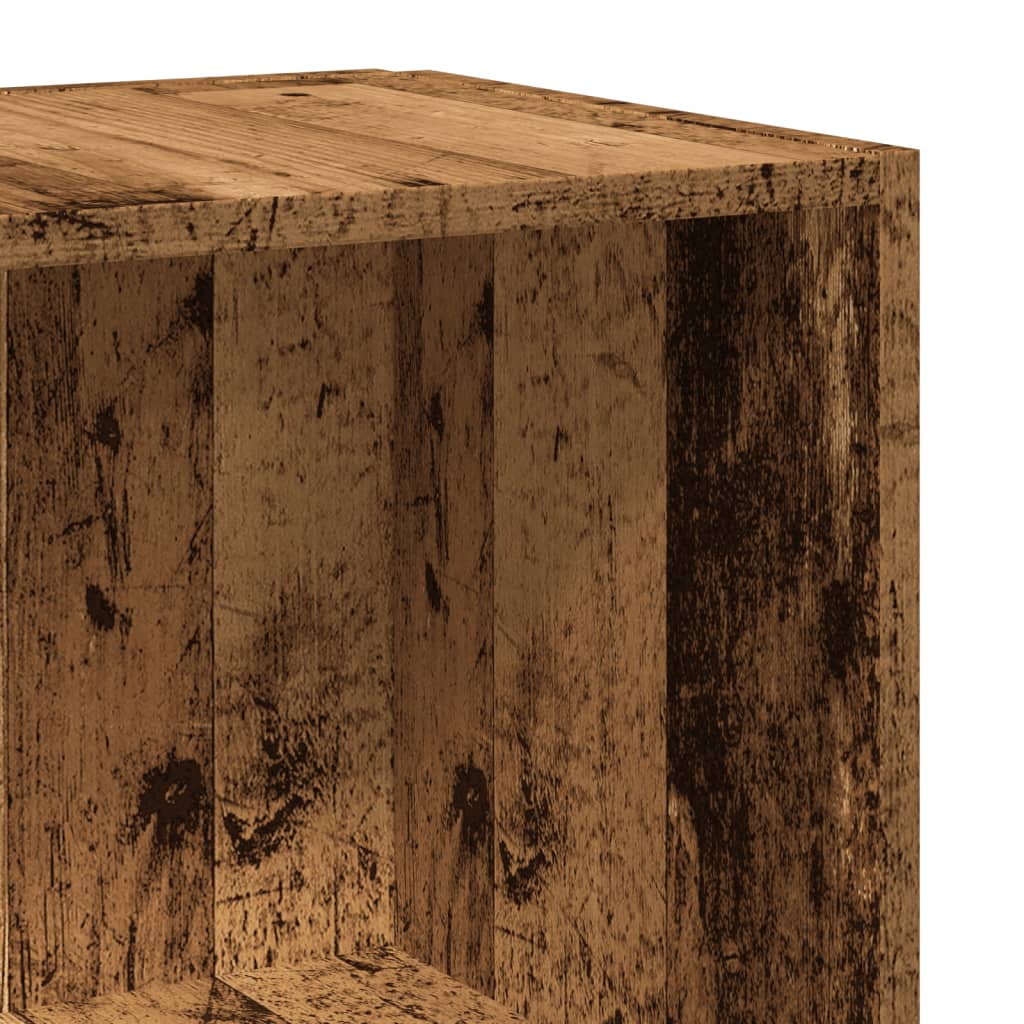 Bijzettafel 33x33x34 cm bewerkt hout oud houtkleurig is nu te koop bij PeponiXL, paradijselijk wonen!