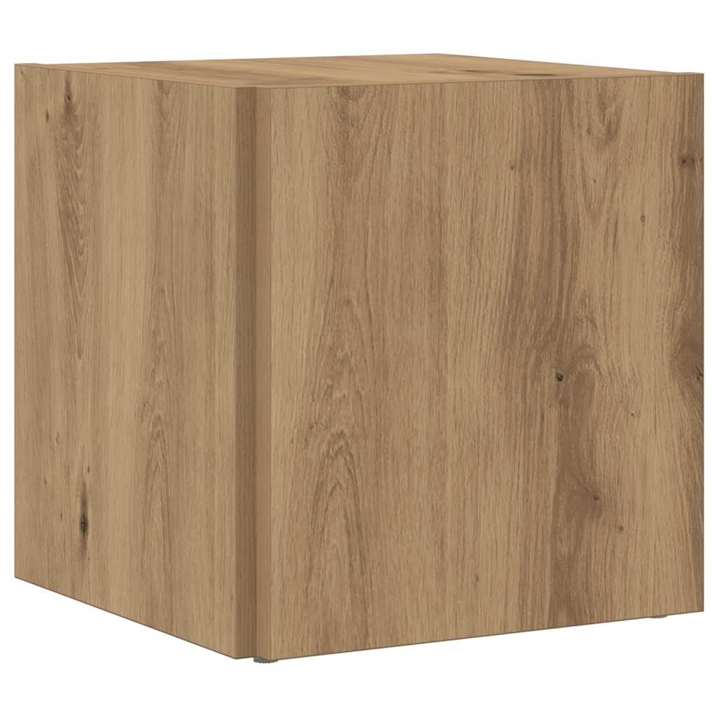 Bijzettafel 33x33x34 cm bewerkt hout artisanaal eikenkleurig is nu te koop bij PeponiXL, paradijselijk wonen!