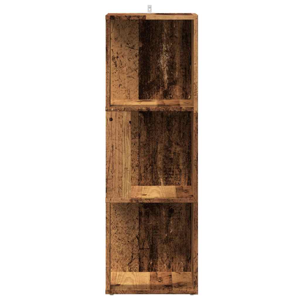 Hoekkast 33x33x100 cm bewerkt hout oud houtkleurig is nu te koop bij PeponiXL, paradijselijk wonen!
