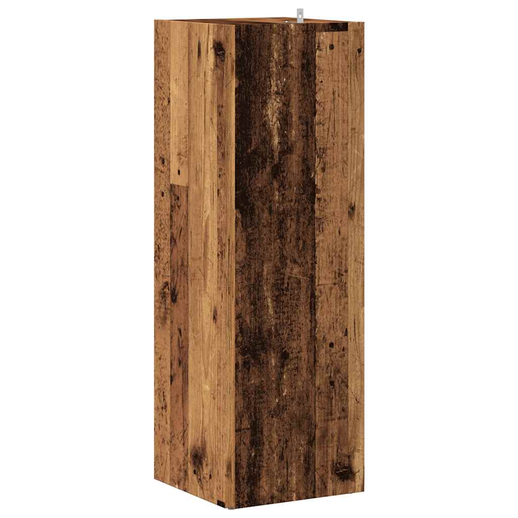 Hoekkast 33x33x100 cm bewerkt hout oud houtkleurig is nu te koop bij PeponiXL, paradijselijk wonen!