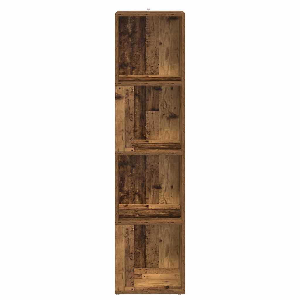 Hoekkast 33x33x132 cm bewerkt hout oud houtkleurig is nu te koop bij PeponiXL, paradijselijk wonen!