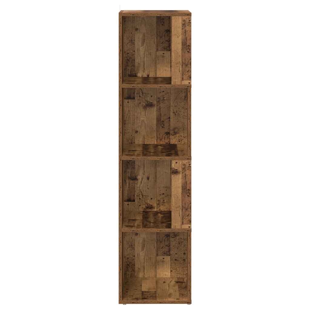 Hoekkast 33x33x132 cm bewerkt hout oud houtkleurig is nu te koop bij PeponiXL, paradijselijk wonen!