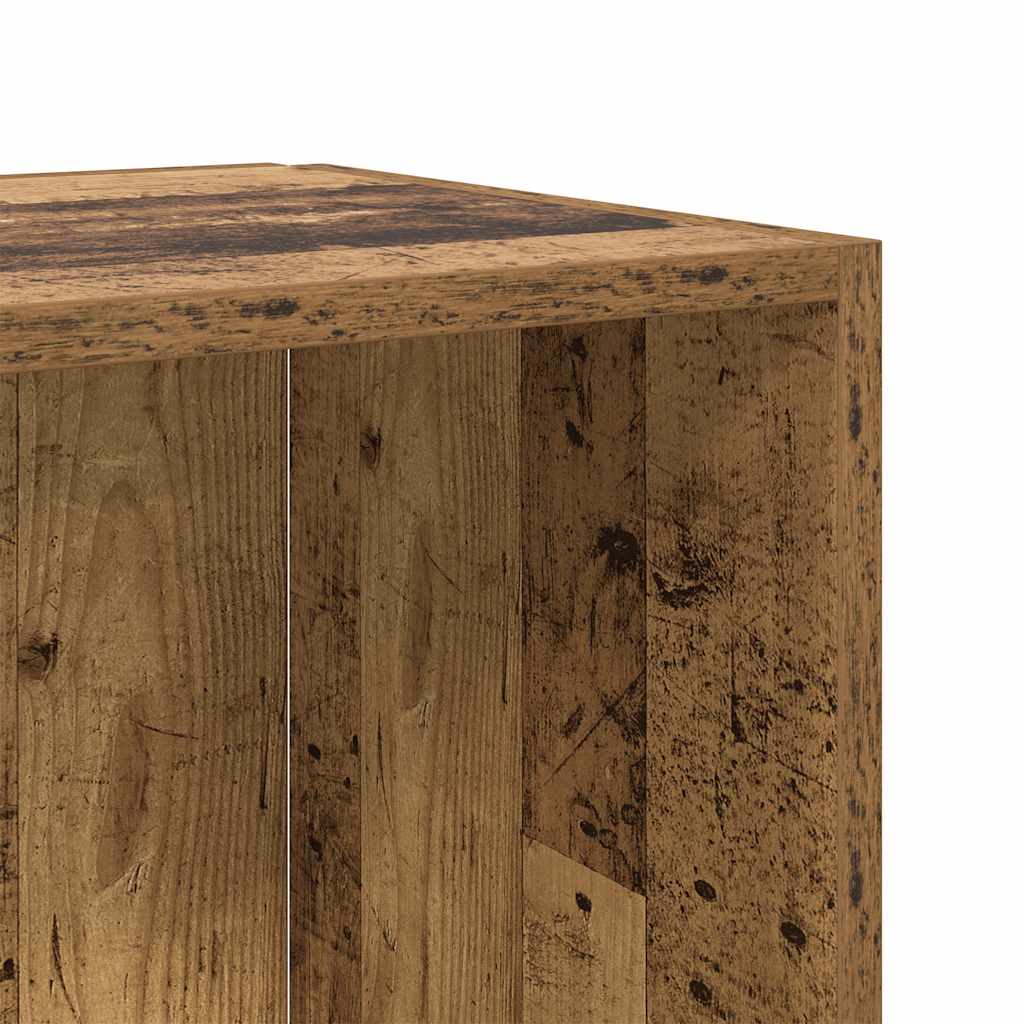 Hoekkast 33x33x132 cm bewerkt hout oud houtkleurig is nu te koop bij PeponiXL, paradijselijk wonen!