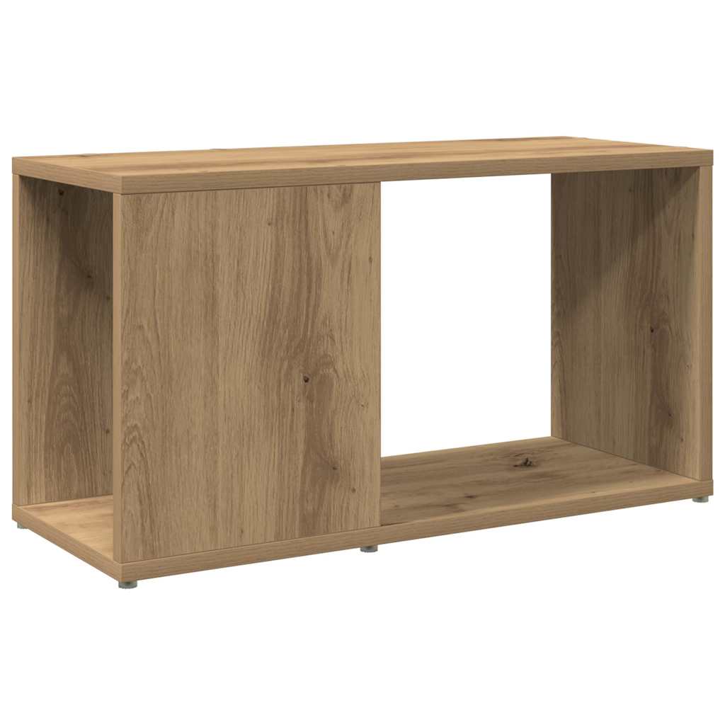 Tv-meubel 60x24x32 cm bewerkt hout artisanaal eikenkleur is nu te koop bij PeponiXL, paradijselijk wonen!