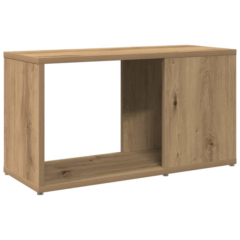 Tv-meubel 60x24x32 cm bewerkt hout artisanaal eikenkleur is nu te koop bij PeponiXL, paradijselijk wonen!