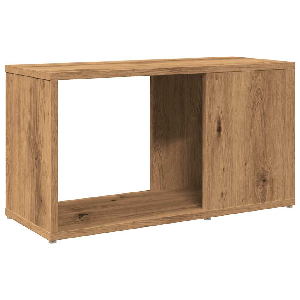 Tv-meubel 60x24x32 cm bewerkt hout artisanaal eikenkleur is nu te koop bij PeponiXL, paradijselijk wonen!