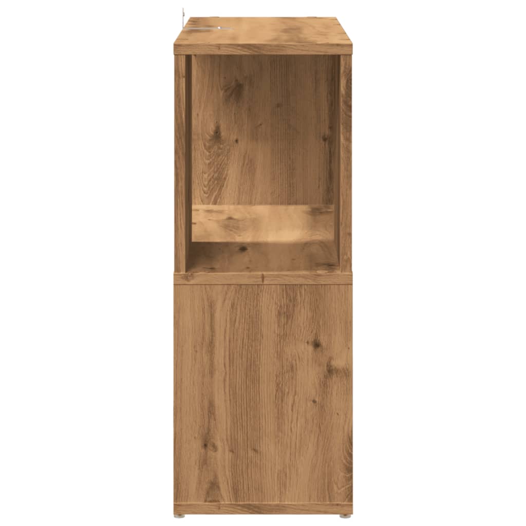 Boekenkast 60x24x63 cm bewerkt hout artisanaal eikenkleur is nu te koop bij PeponiXL, paradijselijk wonen!