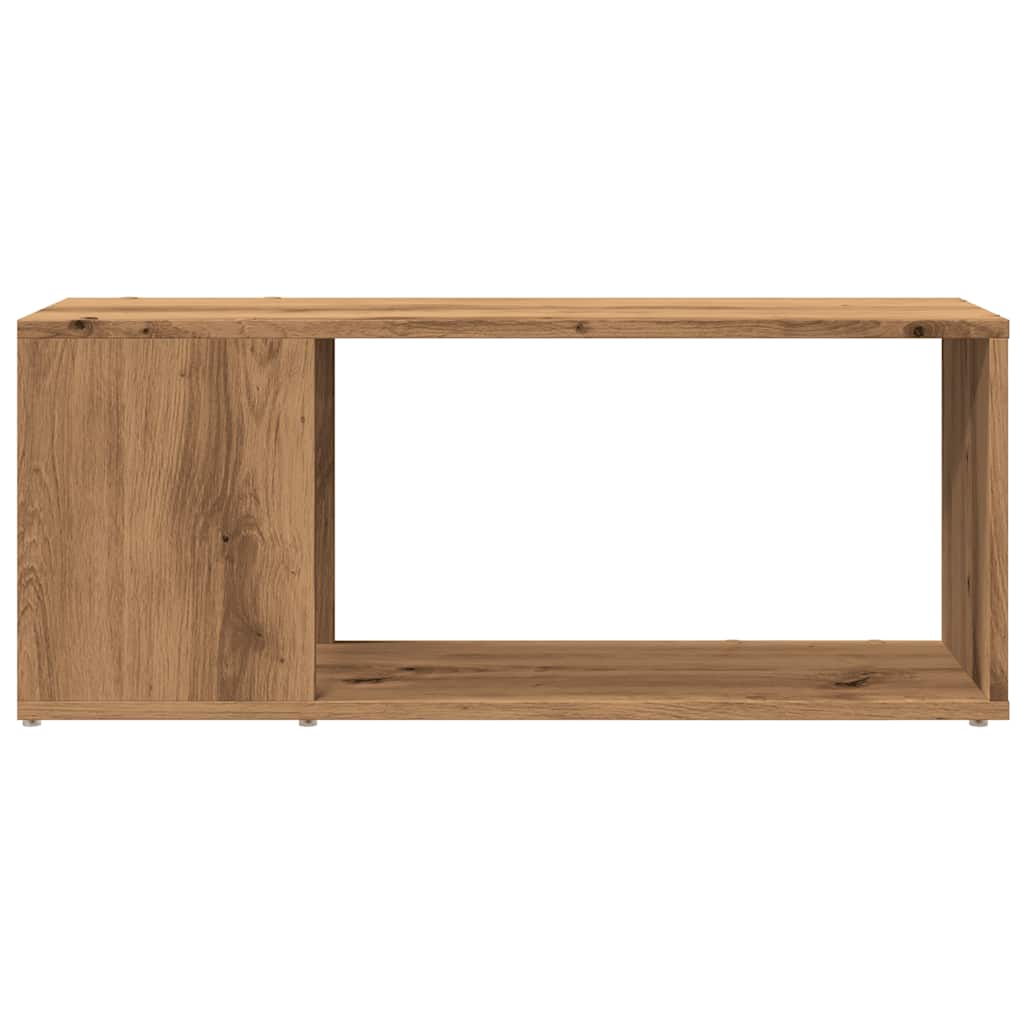 Tv-meubel 80x24x32cm bewerkt hout artisanaal eikenkleur is nu te koop bij PeponiXL, paradijselijk wonen!