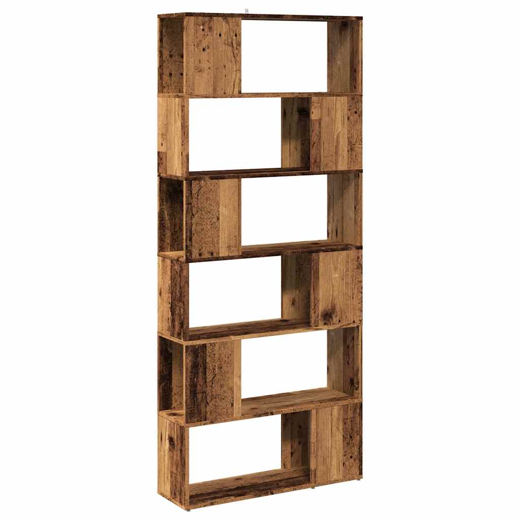 Boekenkast/kamerscherm 80x24x186 cm oud houtkleurig is nu te koop bij PeponiXL, paradijselijk wonen!