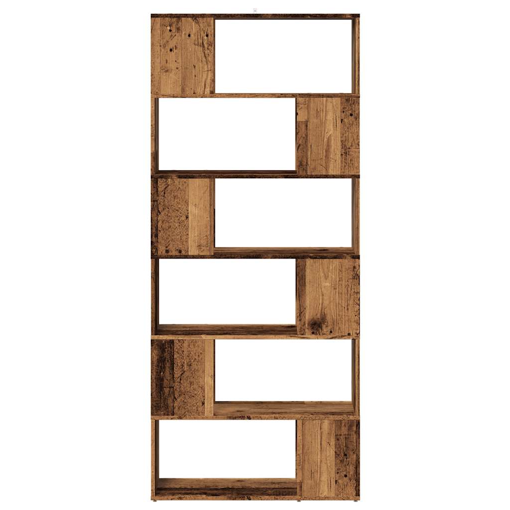 Boekenkast/kamerscherm 80x24x186 cm oud houtkleurig is nu te koop bij PeponiXL, paradijselijk wonen!