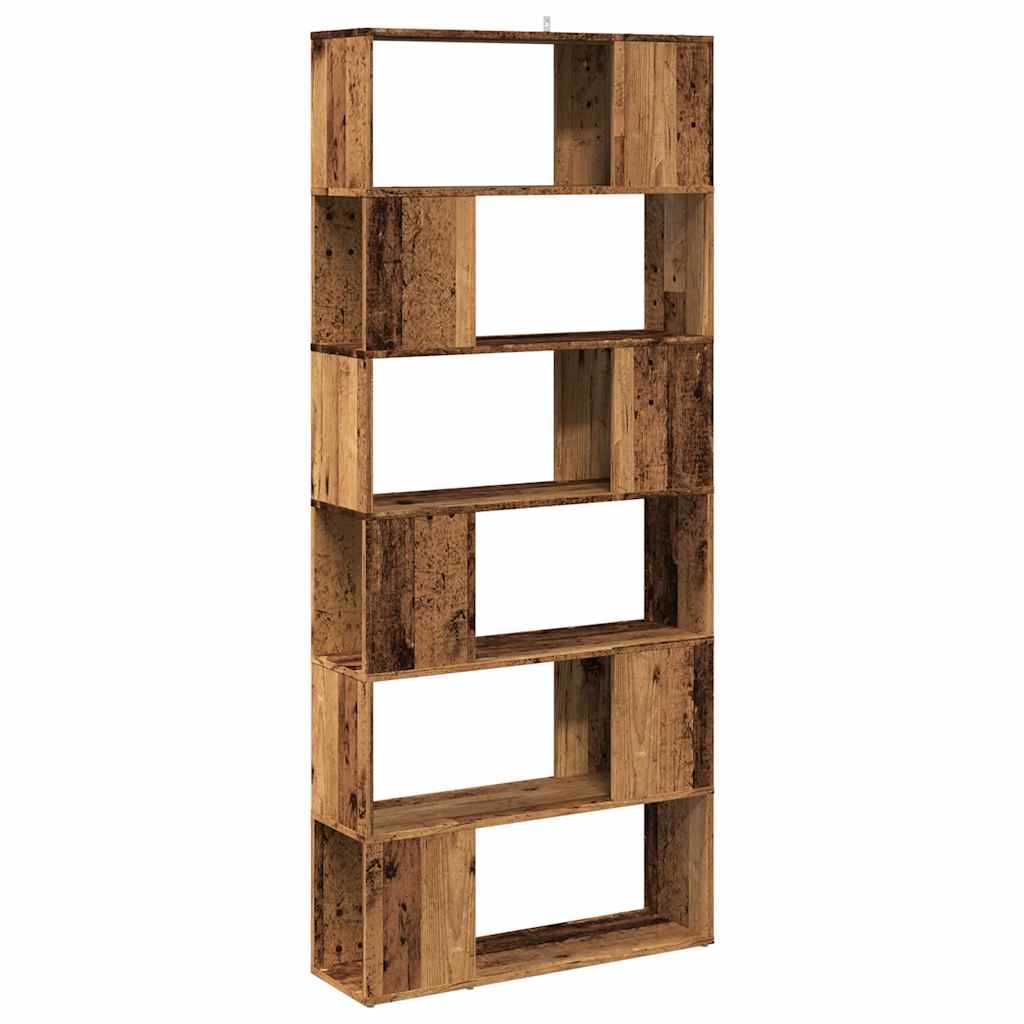Boekenkast/kamerscherm 80x24x186 cm oud houtkleurig is nu te koop bij PeponiXL, paradijselijk wonen!