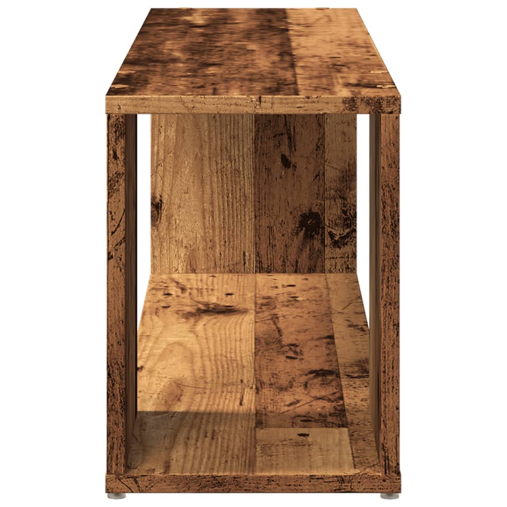 Tv-meubel 100x24x32 cm bewerkt hout oud houtkleurig is nu te koop bij PeponiXL, paradijselijk wonen!
