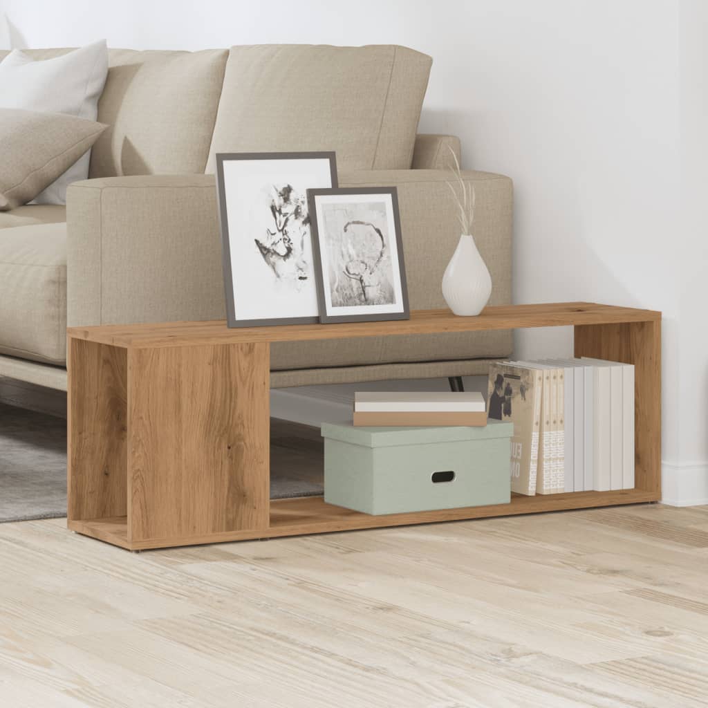 Tv-meubel 100x24x32 cm bewerkt hout artisanaal eikenkleur is nu te koop bij PeponiXL, paradijselijk wonen!