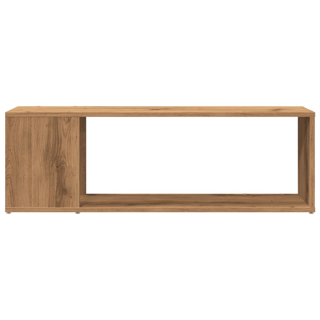 Tv-meubel 100x24x32 cm bewerkt hout artisanaal eikenkleur is nu te koop bij PeponiXL, paradijselijk wonen!