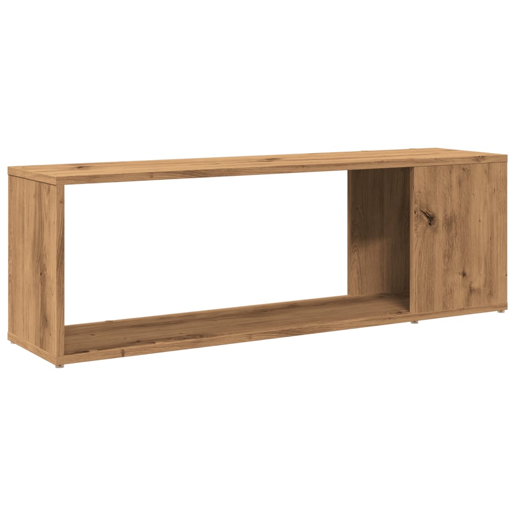 Tv-meubel 100x24x32 cm bewerkt hout artisanaal eikenkleur is nu te koop bij PeponiXL, paradijselijk wonen!