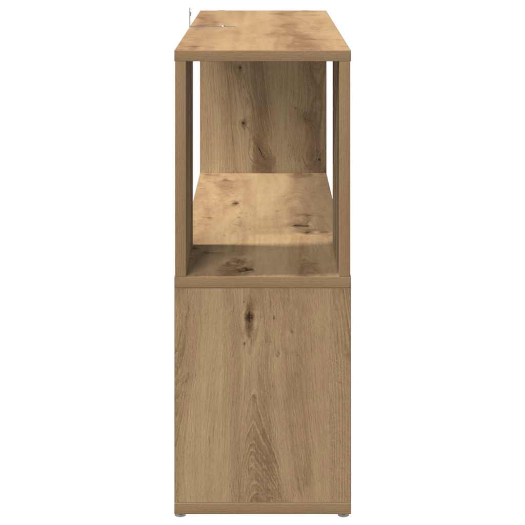 Boekenkast 100x24x63 cm bewerkt hout artisanaal eikenkleur is nu te koop bij PeponiXL, paradijselijk wonen!