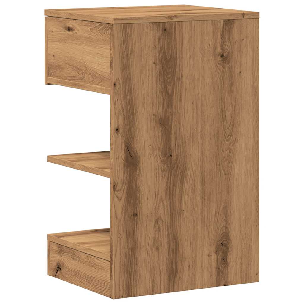 Nachtkastjes 2 st 40x35x65 cm bewerkt hout artisanaal eiken is nu te koop bij PeponiXL, paradijselijk wonen!