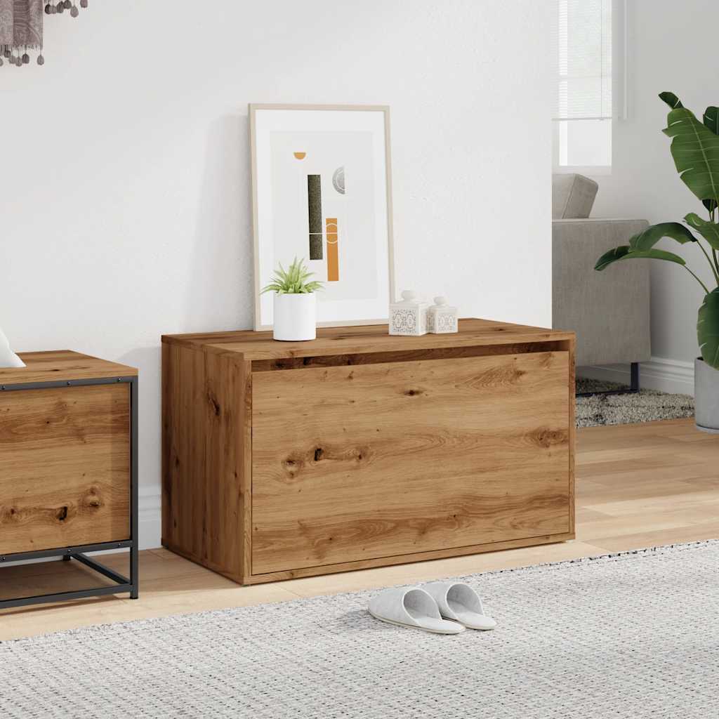 Halbankje 80x40x45 cm bewerkt hout artisanaal eikenkleur is nu te koop bij PeponiXL, paradijselijk wonen!