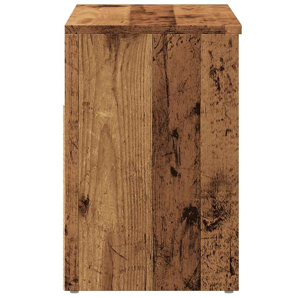 Schoenenbank 60x30x45 cm bewerkt hout oud houtkleurig is nu te koop bij PeponiXL, paradijselijk wonen!