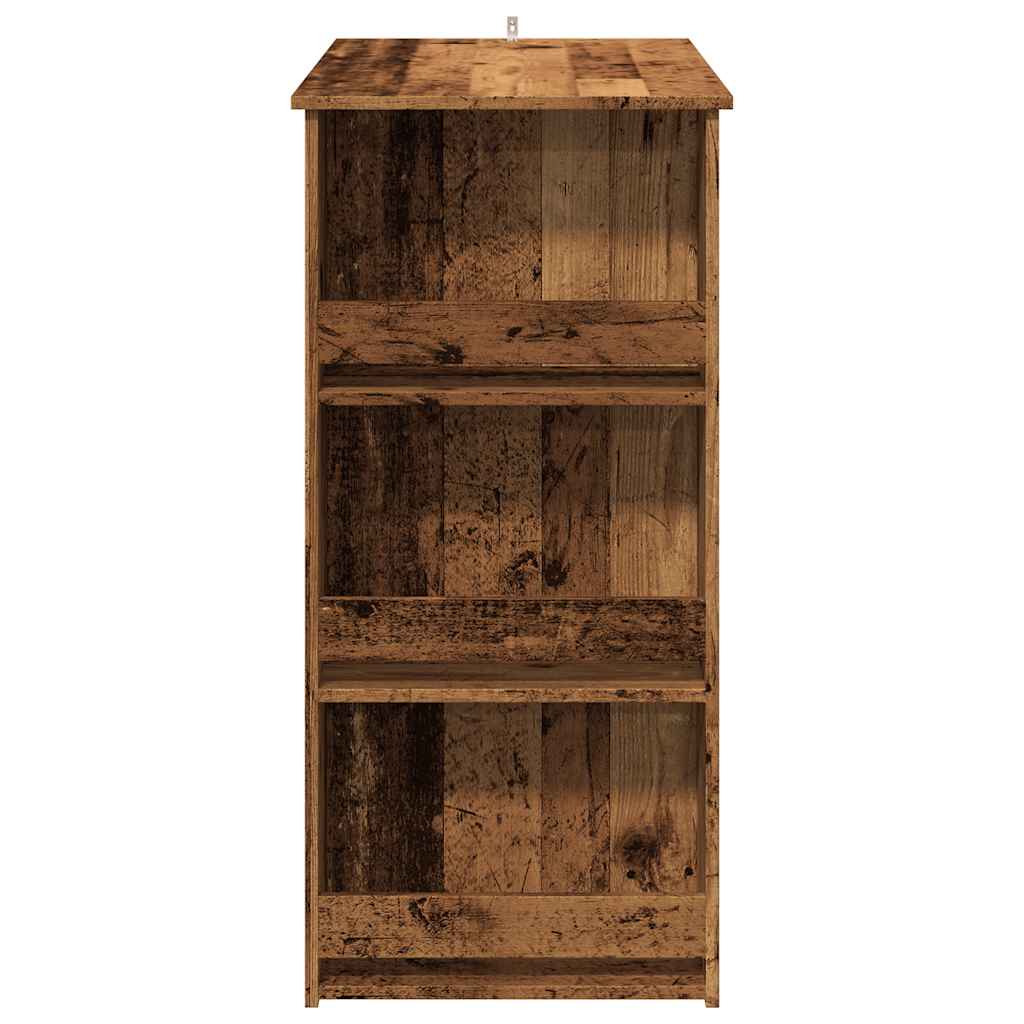 Bartafel met opbergrek 102x50x103,5 cm oud houtkleurig is nu te koop bij PeponiXL, paradijselijk wonen!
