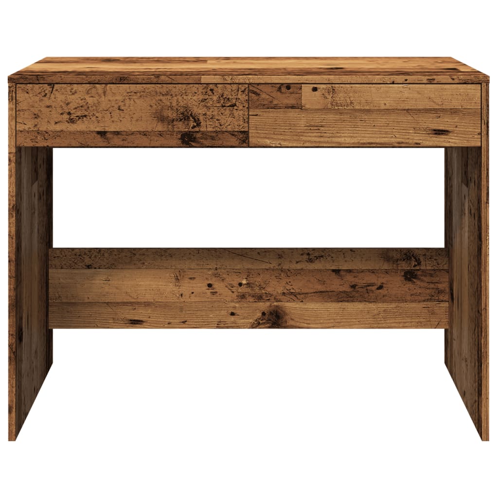 Bureau 101x50x76,5 cm bewerkt hout oud houtkleurig is nu te koop bij PeponiXL, paradijselijk wonen!