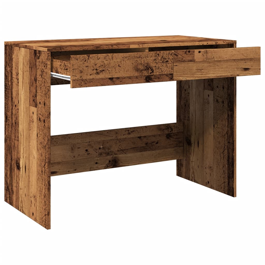 Bureau 101x50x76,5 cm bewerkt hout oud houtkleurig is nu te koop bij PeponiXL, paradijselijk wonen!