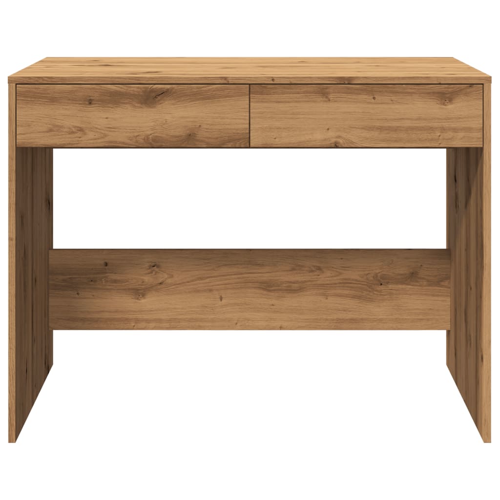 Bureau 101x50x76,5 cm bewerkt hout artisanaal eikenkleur is nu te koop bij PeponiXL, paradijselijk wonen!