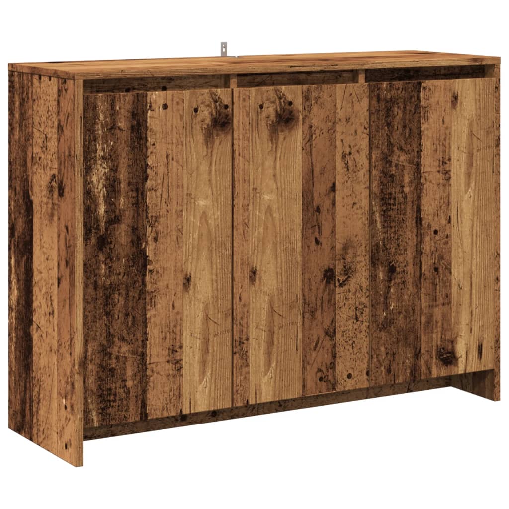 Dressoir 102x33x75 cm bewerkt hout oud houtkleurig is nu te koop bij PeponiXL, paradijselijk wonen!