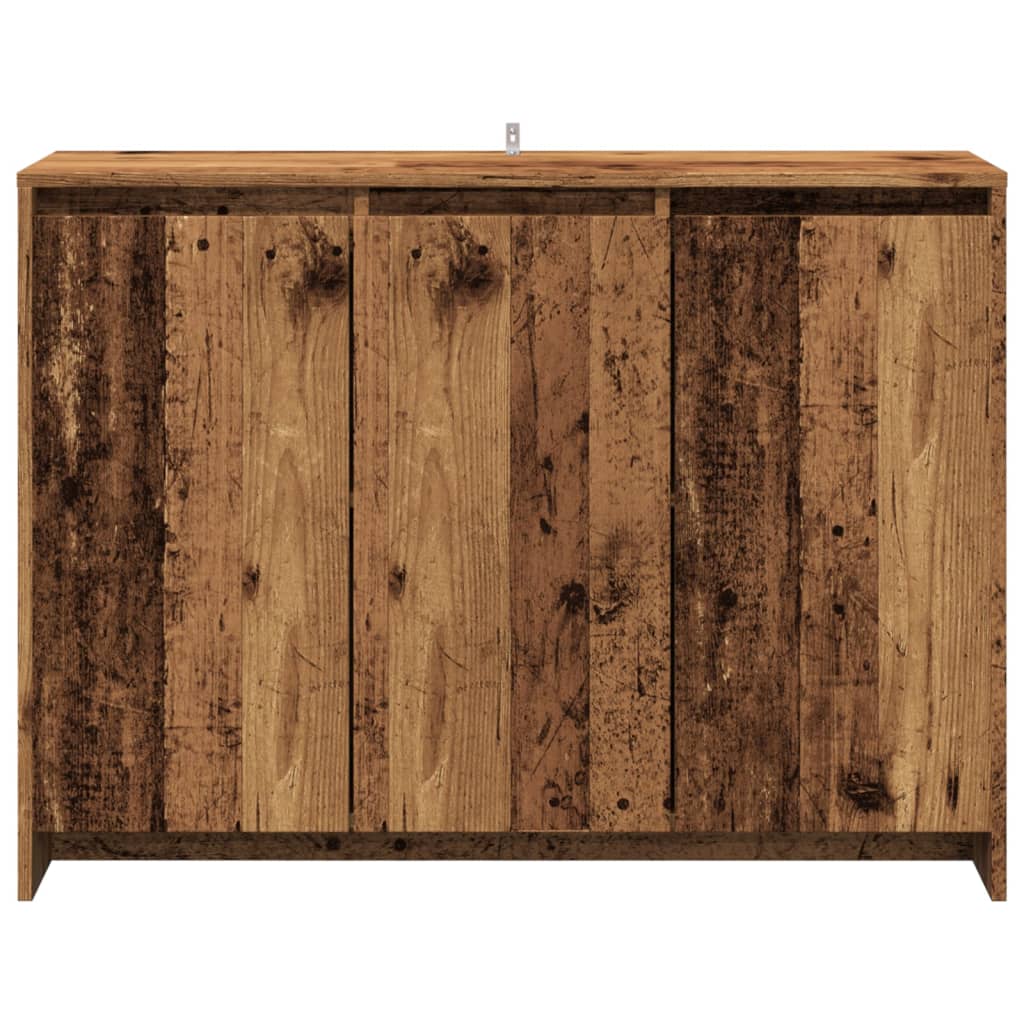 Dressoir 102x33x75 cm bewerkt hout oud houtkleurig is nu te koop bij PeponiXL, paradijselijk wonen!